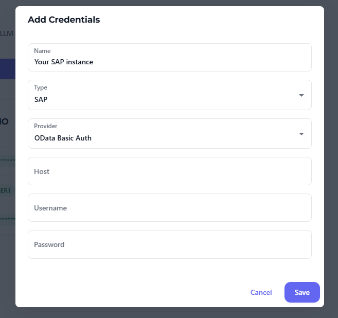 SAP Public Cloud Credentials